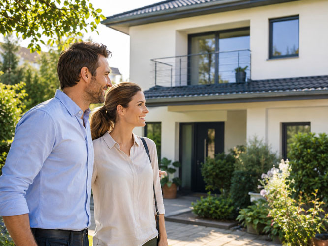Gepflegtes Wohnhaus in einer grünen Wohnlage in Baden-Württemberg mit Garten und regionaltypischer Umgebung