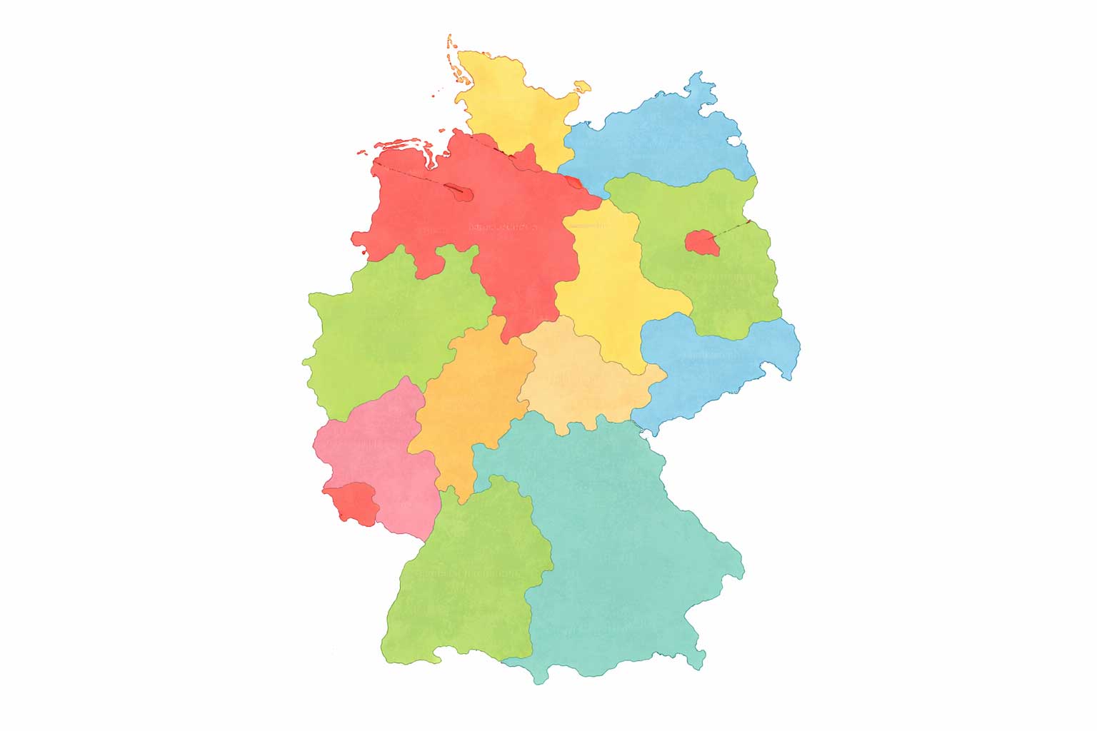 Übersichtskarte der deutschen Bundesländer zur Orientierung für Immobilienkauf und Wohnlagen
